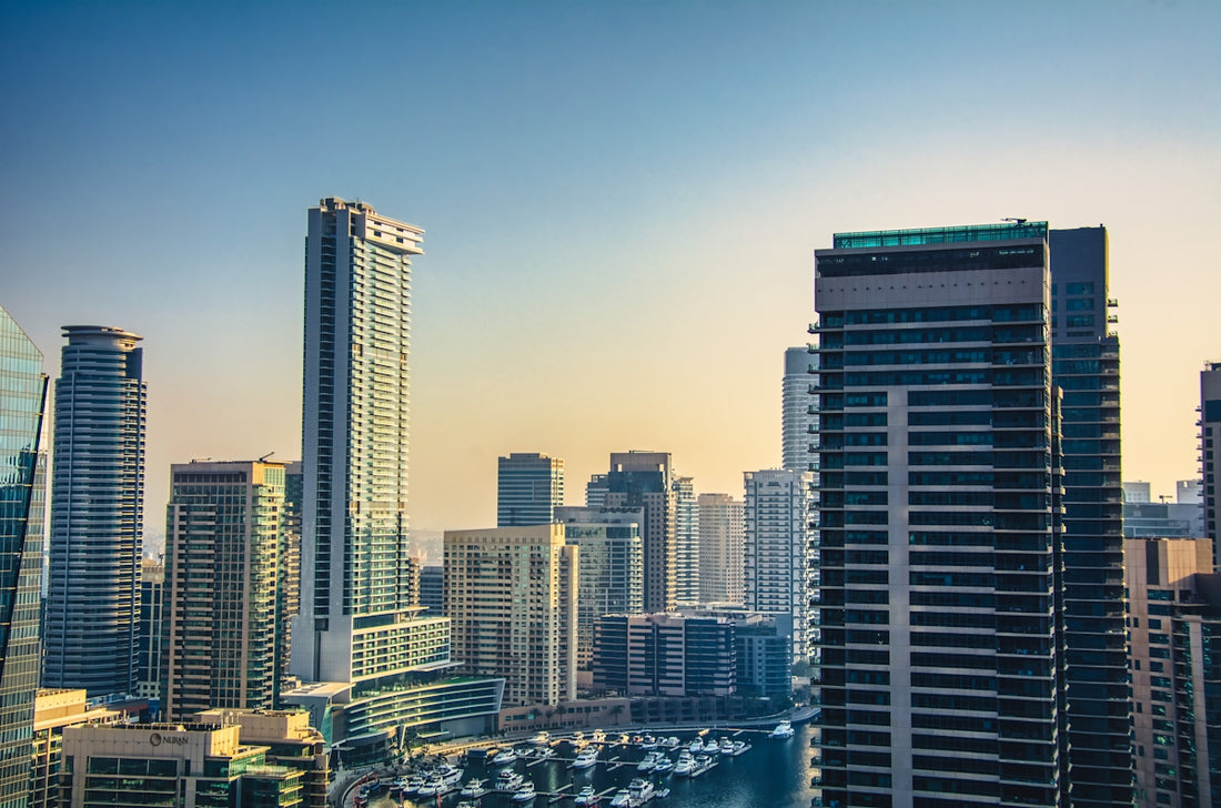 a view of a city from a high rise building