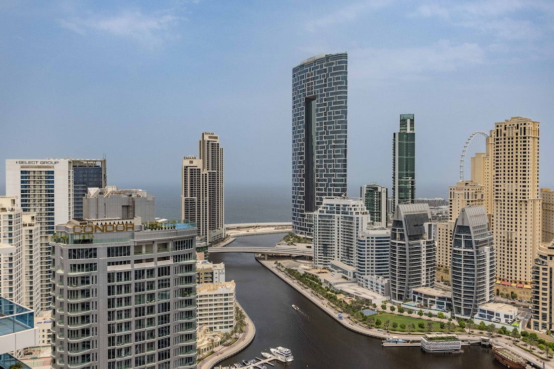 A view of a river running through a city