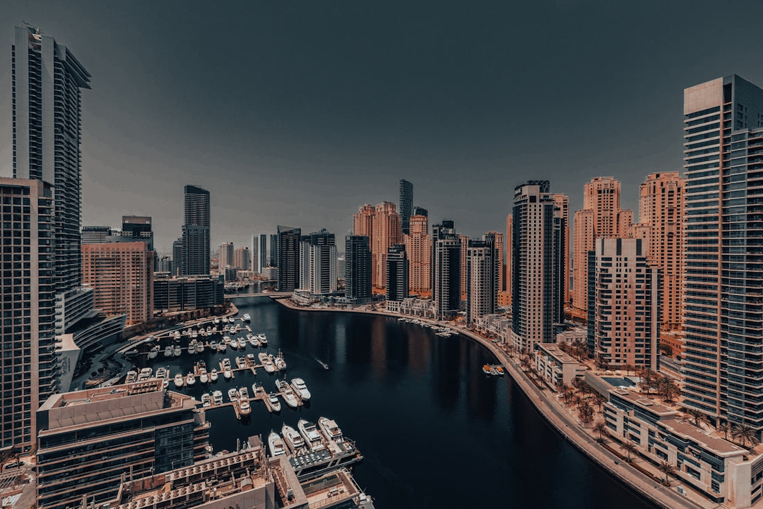 A view of a city from a high point of view