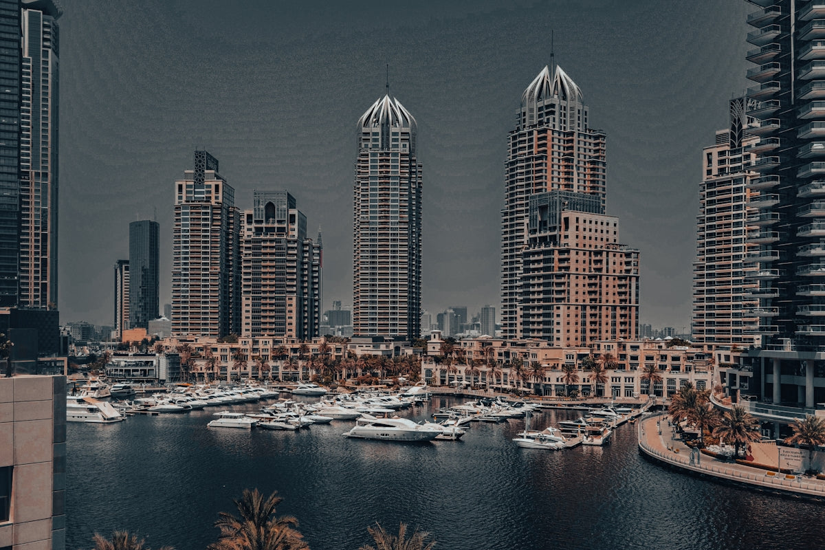 A picture of a city with a lot of tall buildings