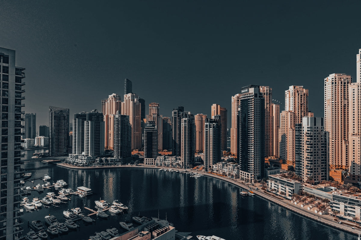 A view of a city from a high point of view