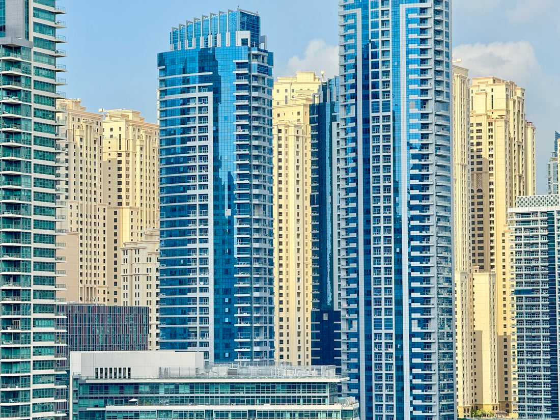 A large group of tall buildings in a city